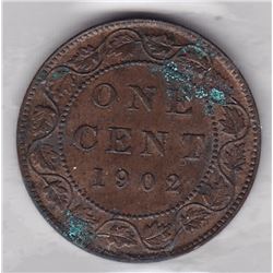 1902 Canada ICCS Graded Large 1-Cent Coin - MS 62 - Trace Red