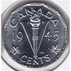 1945 Canada Victory Nickel Coin - MS 65