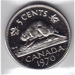 1970 Canada ICCS Graded 5-Cent Nickel Coin - PL 66