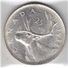 Image 1 : 1943 Canada ICCS Graded Silver 25-Cent Coin - MS 60