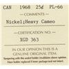 Image 3 : 1968 Canada ICCS Graded 25-Cent Quarter Coin - PL 66