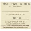 Image 3 : 1943 C Newfoundland Canada ICCS Graded Silver 5-Cent Coin - MS 64