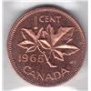 Image 1 : 1965 Canada ICCS Graded Small 1-Cent Penny Coin - PL 66 - Variation
