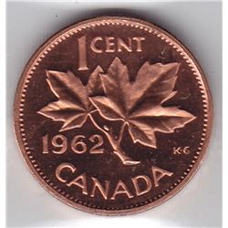 1962 Canada ICCS Graded Small 1-Cent Penny Coin - PL 66