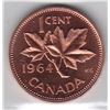 Image 1 : 1964 Canada ICCS Graded Small 1-Cent Penny Coin - PL 65