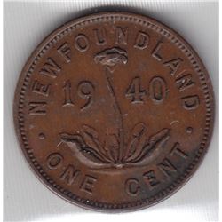 1940 Canada ICCS Graded Small 1-Cent Penny Coin - VF 20