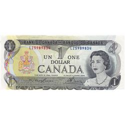 1973 Bank Of Canada $1 Bank Note - Out Of Registar Cutting Error