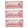 Image 3 : 5 Consecutive 1954 Bank Of Canada Replacement $2 Bank Notes - EF+/AU+