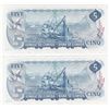 Image 2 : 2 Consecutive 1972 Bank Of Canada $5 Bank Notes - Choice UNC