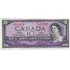 Image 1 : 1954 Bank Of Canada $10 Bank Note with Bank Stamp On Back