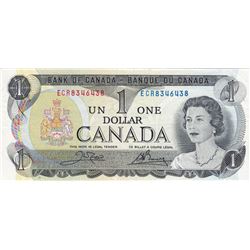 1973 Bank Of Canada $1 Radar Bank Note