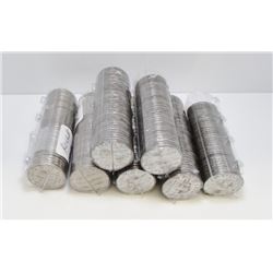 7 Rolls (Or Partial Rolls) Of Canadian 5-Cent Nickel Coins From The 1950's