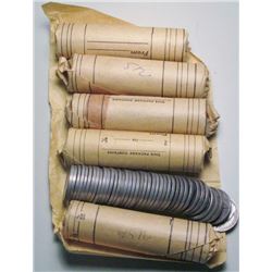 6 Rolls - United States 5-Cent Nickel Coins - Years Unknown - From Safety Deposit Box