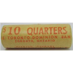 1964 Canada Silver Quarter Original Toronto Dominion Bank Roll