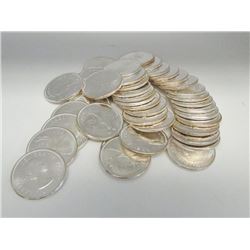 1964 Canada Silver 25-Cent BU Quarter Roll - 40 Coins
