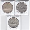 Image 1 : 3 Canadian Silver $1 Dollar Coin - All MS 60