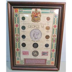 Canadian Coinage Of George VI (1936 - 1952) - Framed