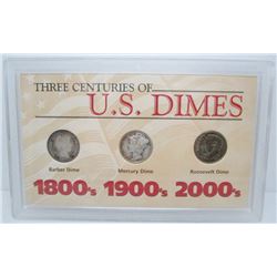 Three Centuries Of U.S. Dimes - Barber, Mercury, Roosevelt