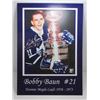 Image 1 : Bobby Baun # 21 - Toronto Maple Leafs 1956 - 1973 Signed Advertising Card