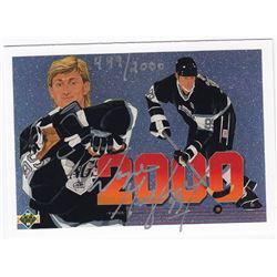 Wayne Gretzky's 2000th Point - Autographed Hockey Card With COA