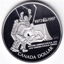 1997 Canada Sterling Silver Proof Dollar - Canada / Russia 1972 Hockey Series