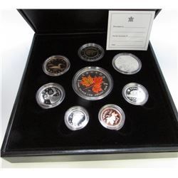 2001 Canada Premium Coin Set With 1 Oz. Colorized Maple (Autumn) - By RCM