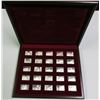 Image 1 : Complete 25 Piece Sterling Silver Franklin Mint Ingot Set - Elizabeth Our Queen - In Case