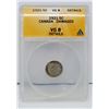 Image 3 : 1921 Canada Silver 5-Cent Coin - ANACS Graded - VG 8 Details