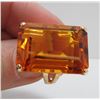 Image 1 : Gorgeous Large 14 Kt Yellow Gold Cognac Citrine Ring - Size 5 1/2
