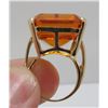 Image 3 : Gorgeous Large 14 Kt Yellow Gold Cognac Citrine Ring - Size 5 1/2