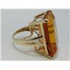 Image 4 : Gorgeous Large 14 Kt Yellow Gold Cognac Citrine Ring - Size 5 1/2