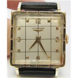 Vintage 14 Kt Yellow Gold Case Mens Longines Wristwatch - Wind-Up - WORKING