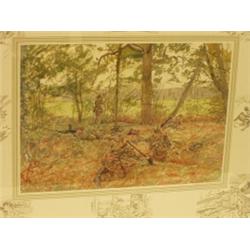 Signed limited edition military print by Ken Howard from Princess Marina College, 214/250…
