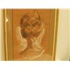 Image 1 : Framed Stephen Ward chalk drawing of Mandy Rice-Davies, heightened in white…