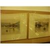 Image 1 : Two framed aquatints of harbour scenes, signed Henry Walker…