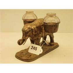 Heavy metal inkwell in the form of elephant…