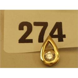 18ct gold pendant set with 1/3 ct solitaire diamond…