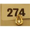 Image 1 : 18ct gold pendant set with 1/3 ct solitaire diamond…