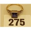 Image 1 : Superb Art Deco 18ct gold and platinum sapphire ring…