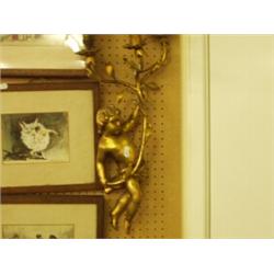 Pair of Putti wall lights with three light holders…