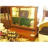 Image 1 : Victorian mahogany dressing table mirror with two drawers on bracket feet…