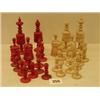 Image 1 : Good Victorian ivory and bone chess set…