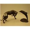 Image 1 : Bronze greyhound and dolphin…