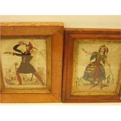 Pair of 19c theatrical collage prints published by Park…