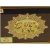 Image 1 : Persian handpainted ivory plaque with pierced decoration in mosaic frame…