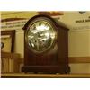 Image 1 : Late 19c mahogany eight day mantel clock with silvered dial…