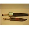 Image 1 : Polynesian head hunters' sword plus ivory handled dagger…