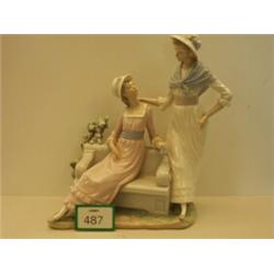 Lladro figure of two ladies on bench…