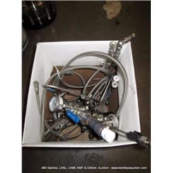 BOX: ASSORTED VACUUM GAUGES & VALVES