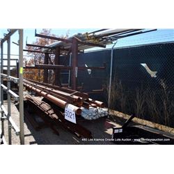 LOT: CANTILEVER RACK, PIPE, I-BEAM, BAR STOCK, RIDGID CONDUIT Location:  Los Alamos Surplus Yard, 38